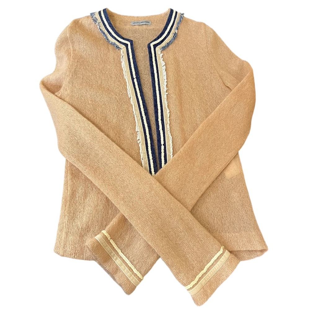 Asos Lombardini Mohair Blend Open Cardigan Sweater